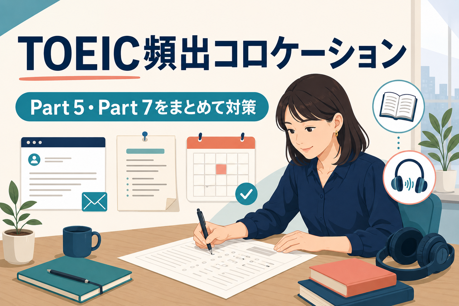 TOEICでよく出る英語コロケーション一覧のアイキャッチ