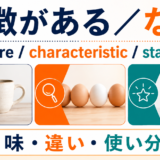 特徴がある/ないの英語表現