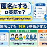 「匿名にする」は英語で?anonymize・keep anonymousの違い