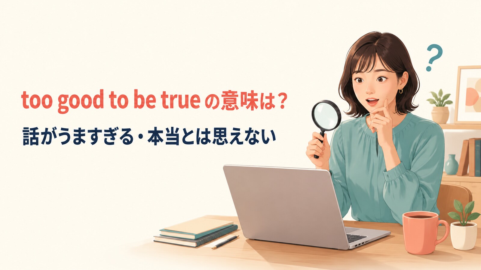 too good to be trueの意味は？話がうますぎる・本当とは思えない