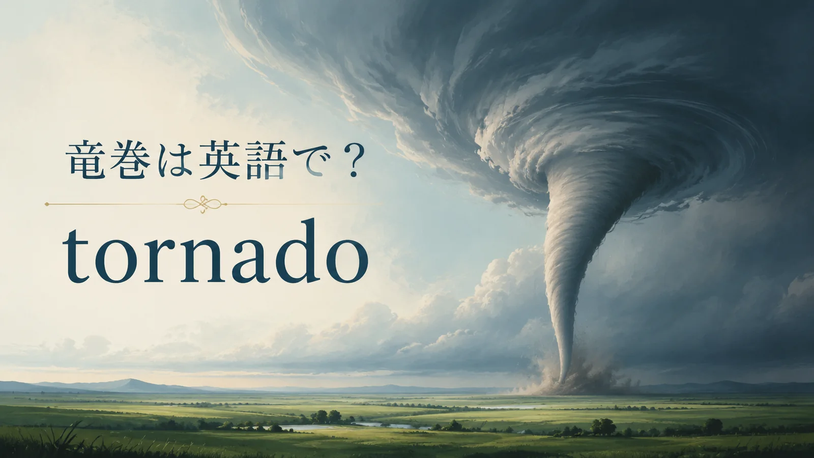 竜巻は英語で? tornadoを学ぶイラスト
