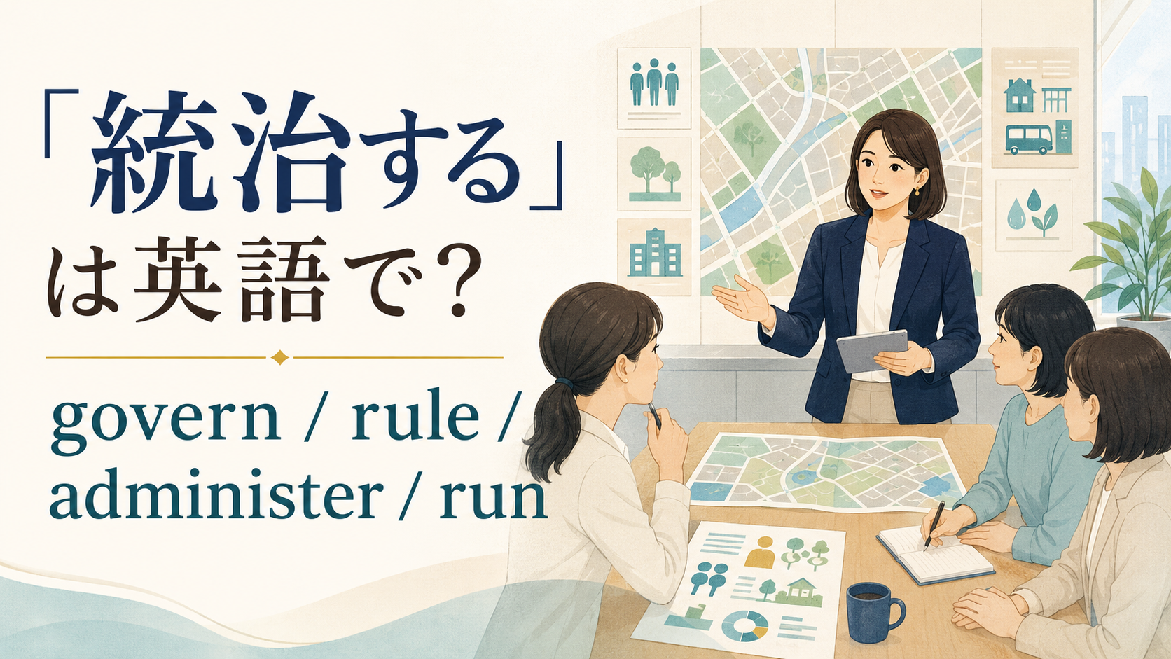 「統治する」は英語で？govern・rule・administer・runの違い