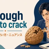a tough nut to crackの意味とニュアンスを示す画像