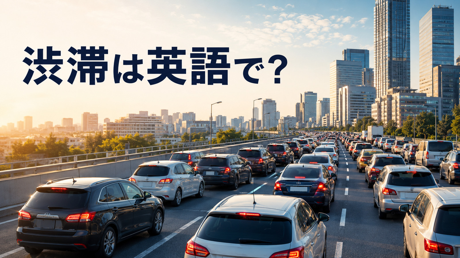 渋滞は英語で？ traffic jamを表す都市高速道路の車列