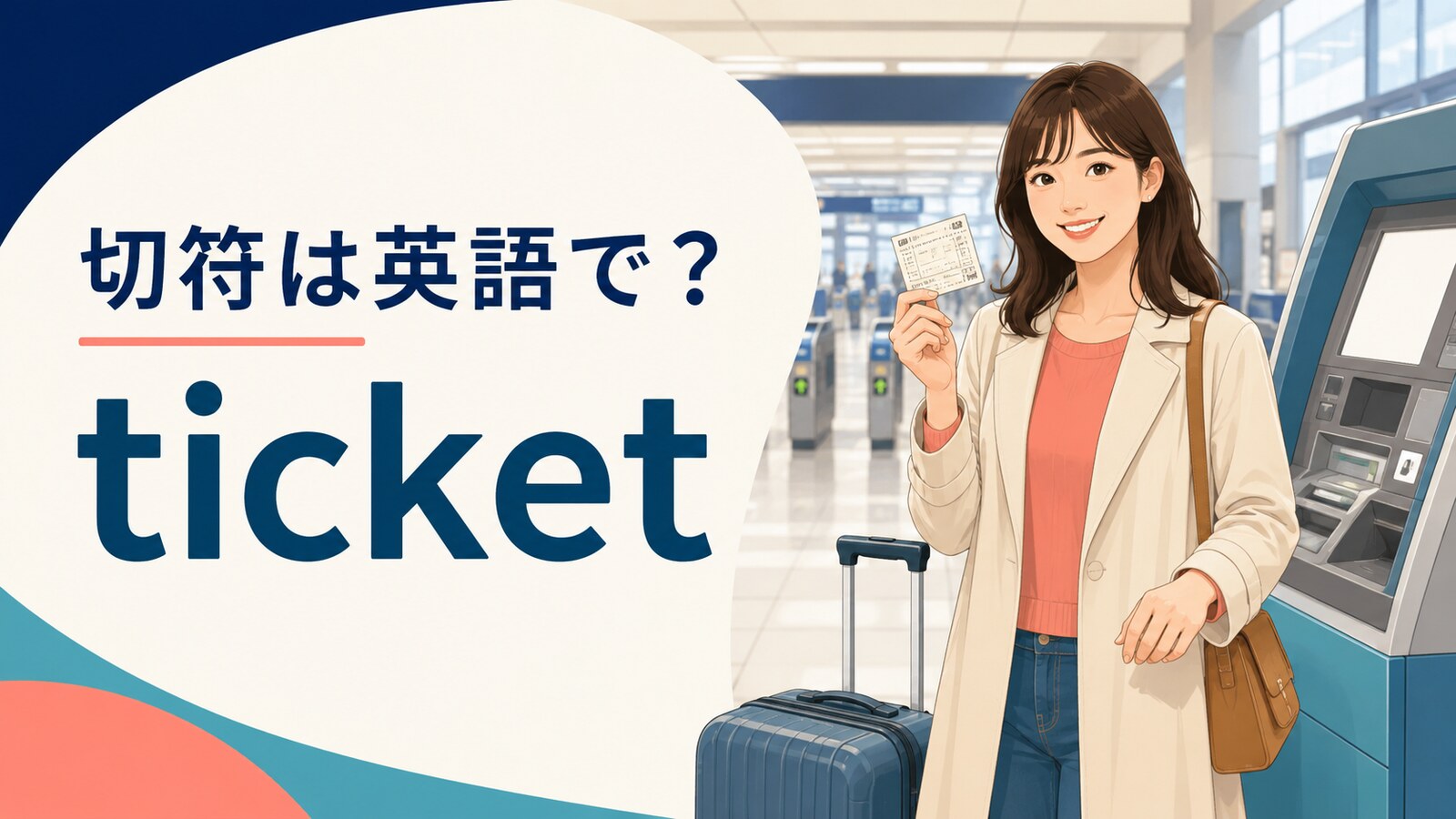 切符は英語で？ticketを解説する駅のアイキャッチ