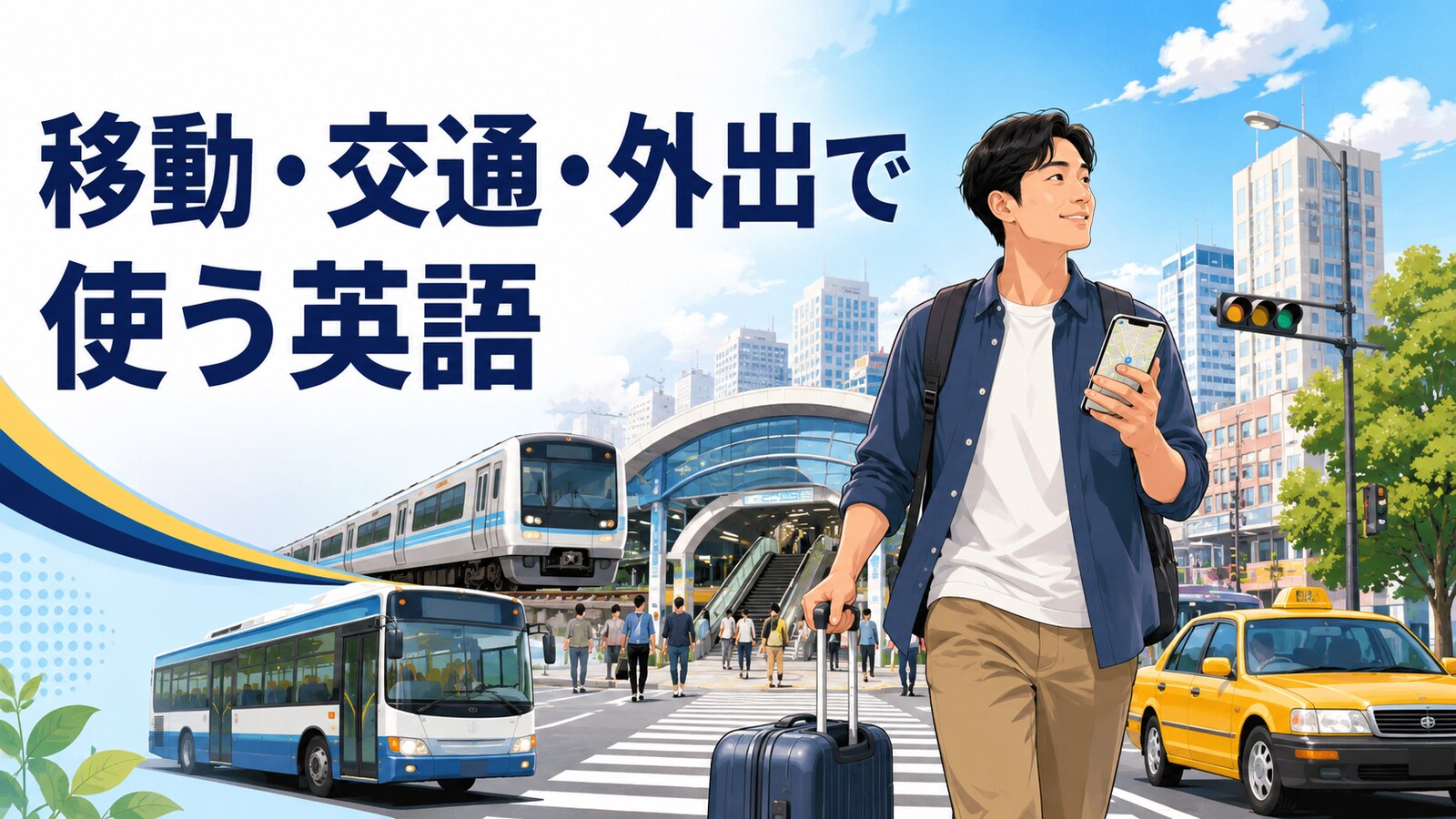 移動・交通・外出で使う英語まとめ｜電車・バス・タクシー・徒歩を知っている英語で伝える