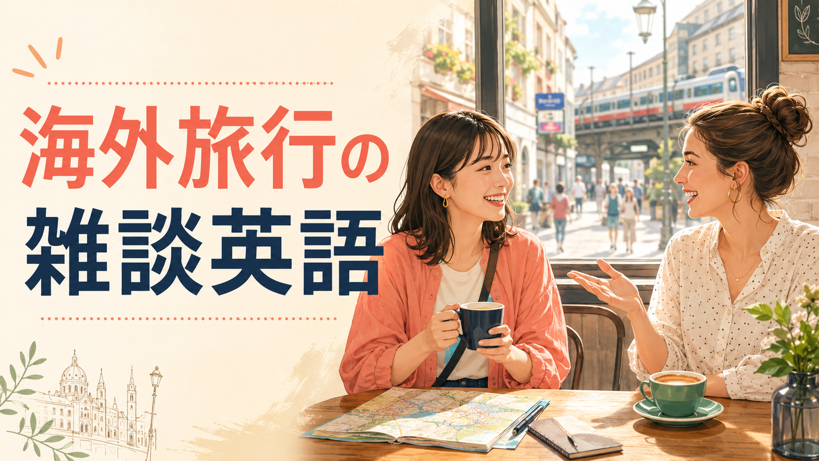 海外旅行中の雑談英語｜カフェ・電車で現地の人と会話を続けるフレーズ