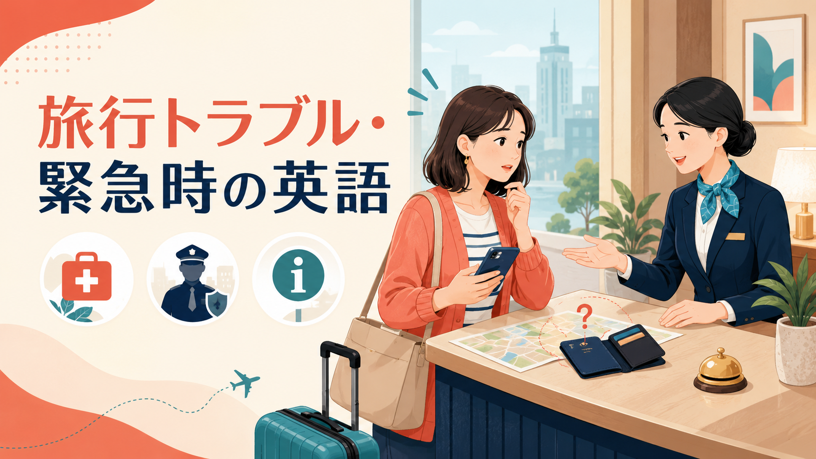 海外旅行のトラブル・緊急時に使う英語｜紛失・盗難・病院・警察のフレーズ