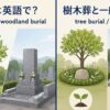 樹木葬は英語で？ tree burial と woodland burial