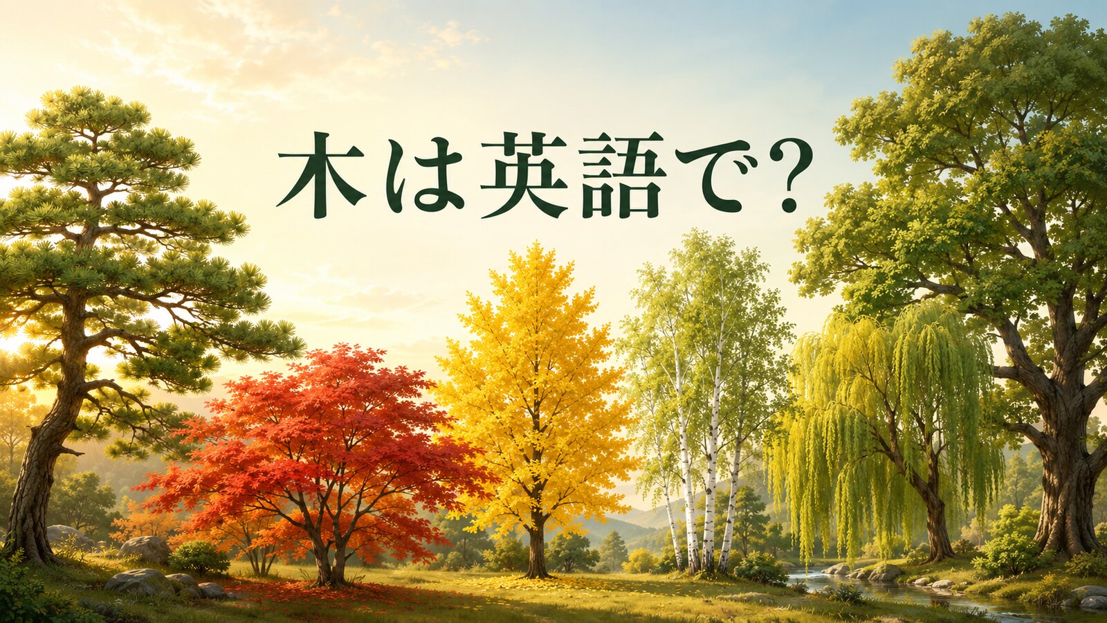 木は英語でtree｜松・楓・銀杏・白樺・柳など樹木の英語名一覧