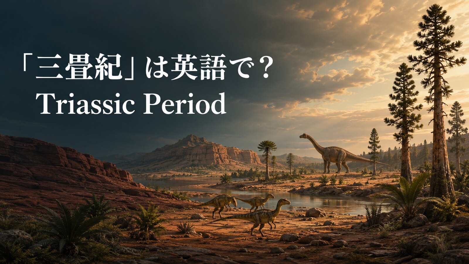 「三畳紀」は英語で？Triassic Periodの発音・名前の由来と最初の恐竜