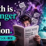Truth is stranger than fiction.の意味・使い方・例文