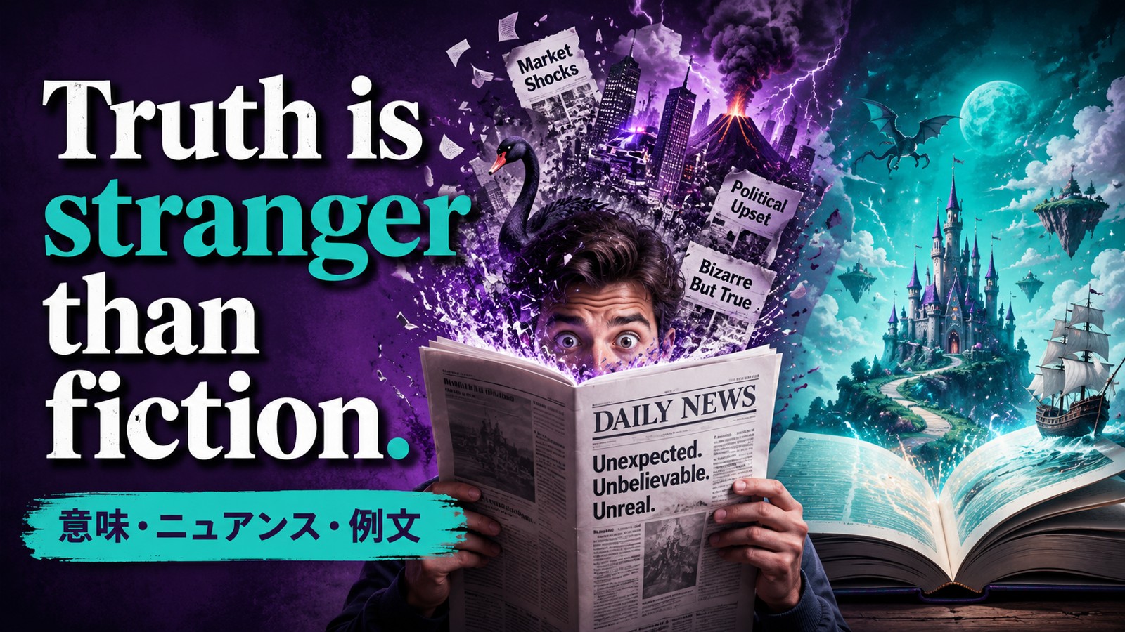 Truth is stranger than fiction.の意味・使い方・例文