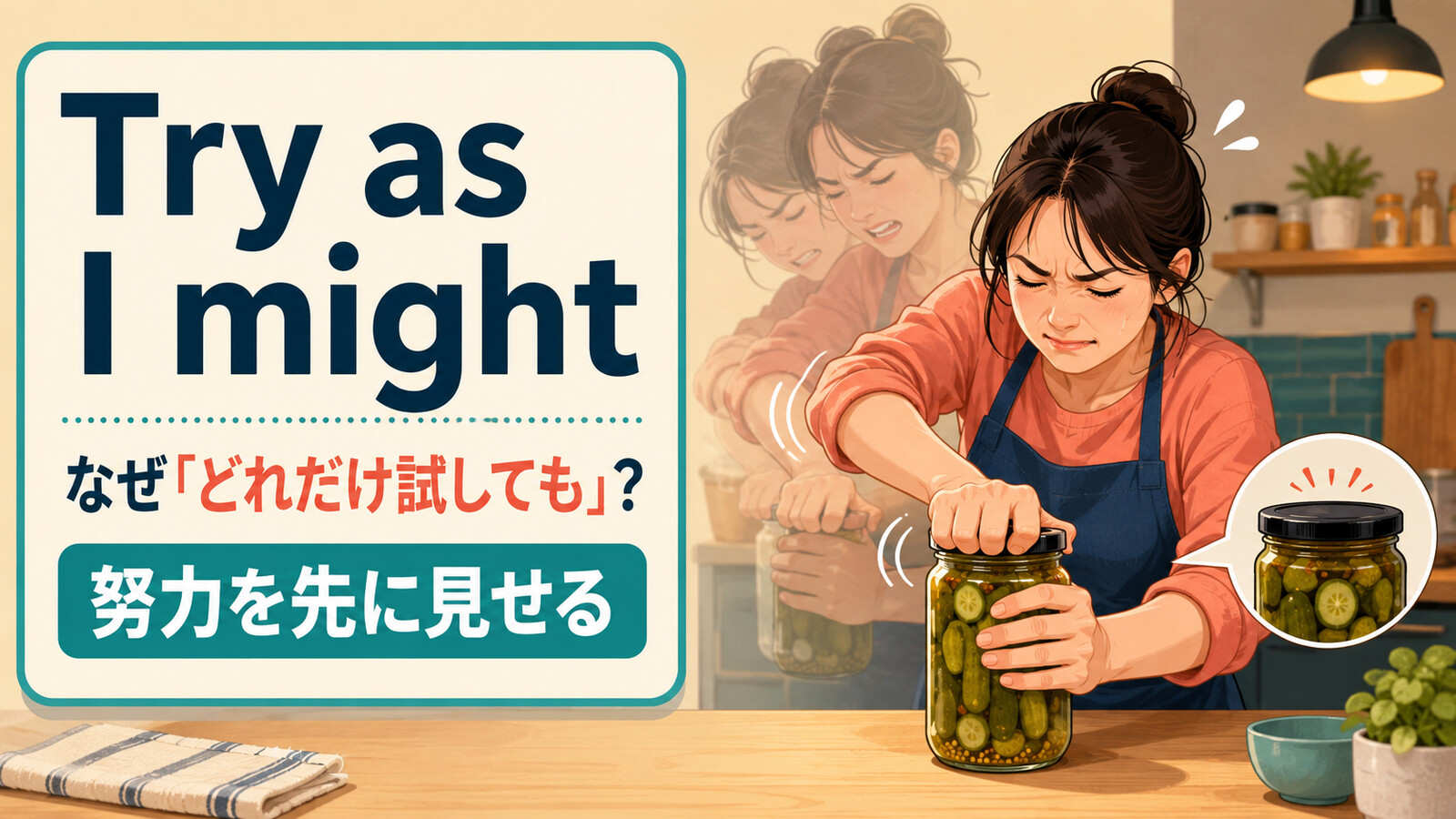 Try as I mightが努力を先に見せてどれだけ試してもを表すアイキャッチ