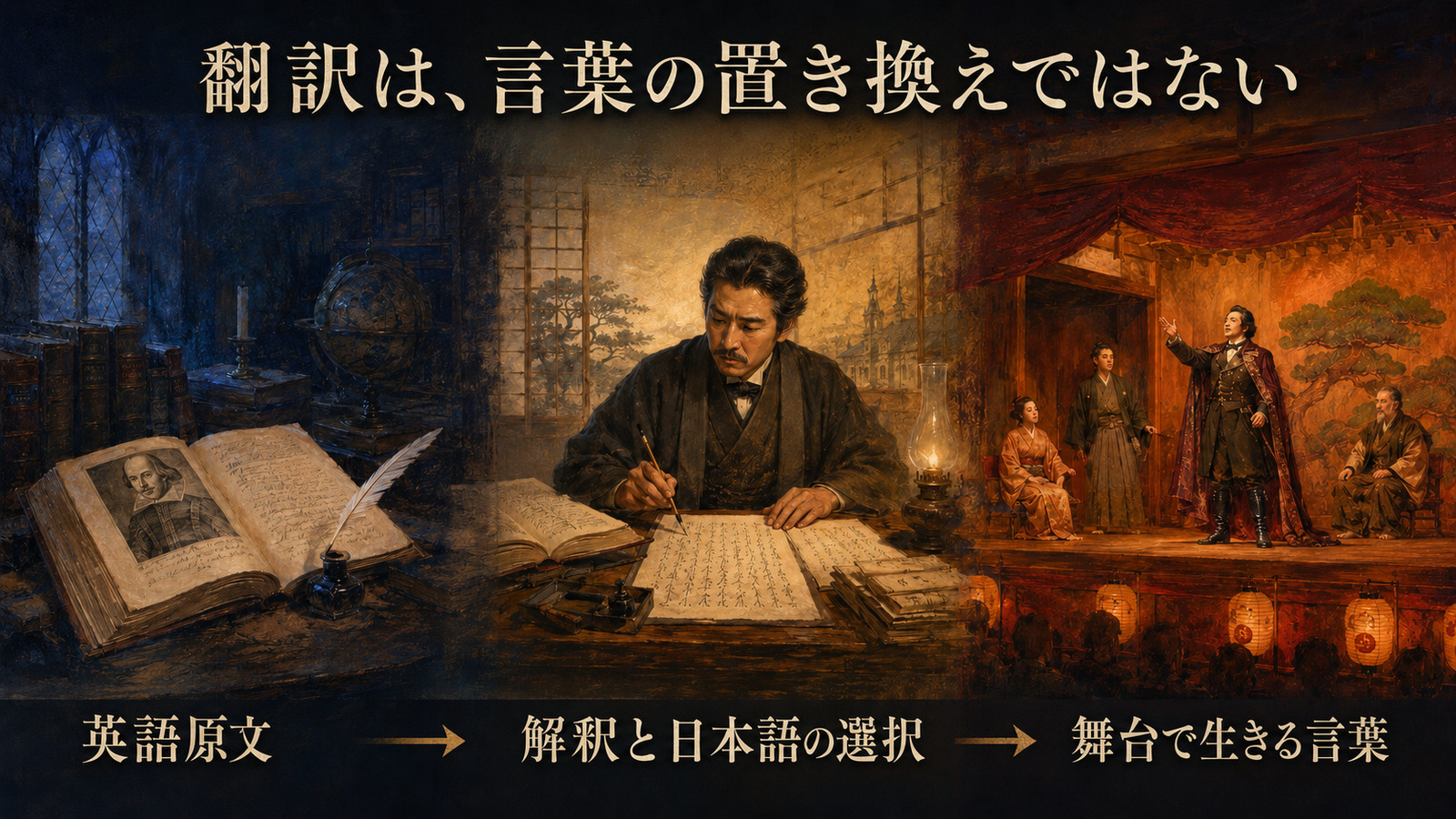 英語原文から解釈と日本語の選択を経て舞台で生きる言葉になる翻訳プロセス