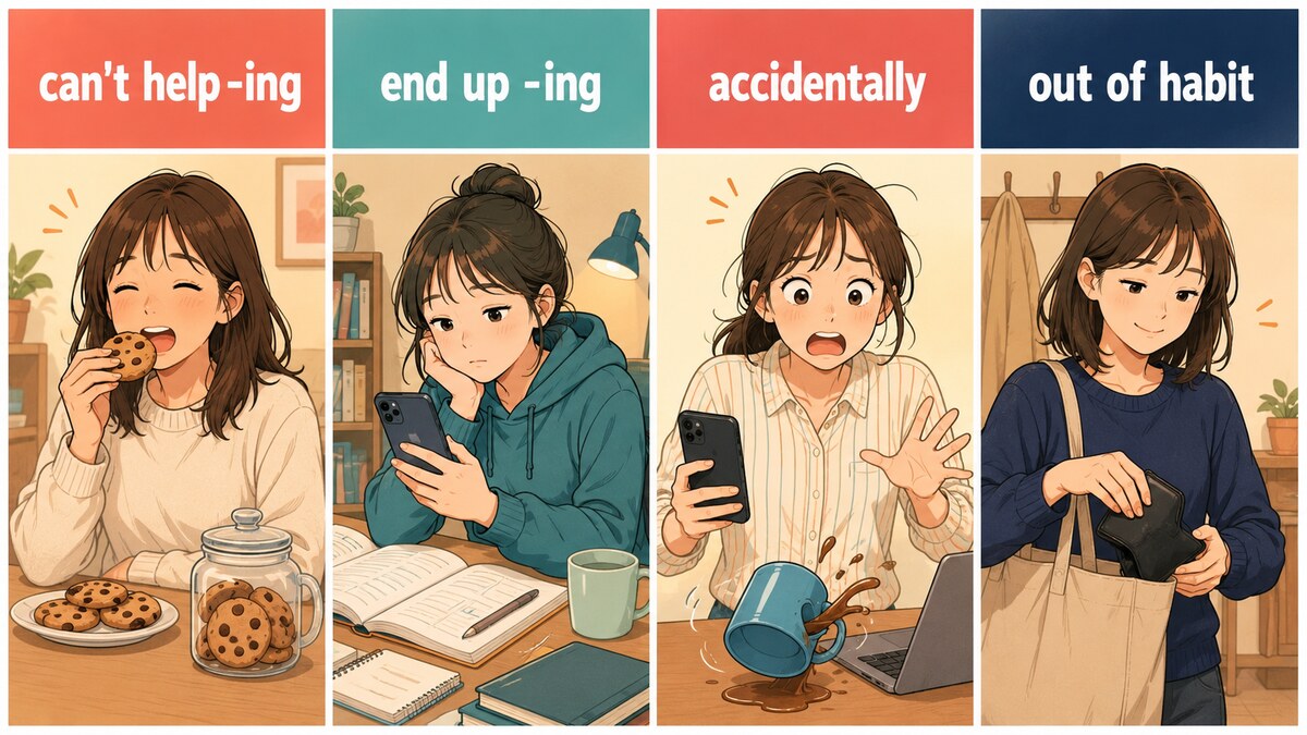 「つい」は英語で？can’t help・end up・accidentallyの違いと使い方