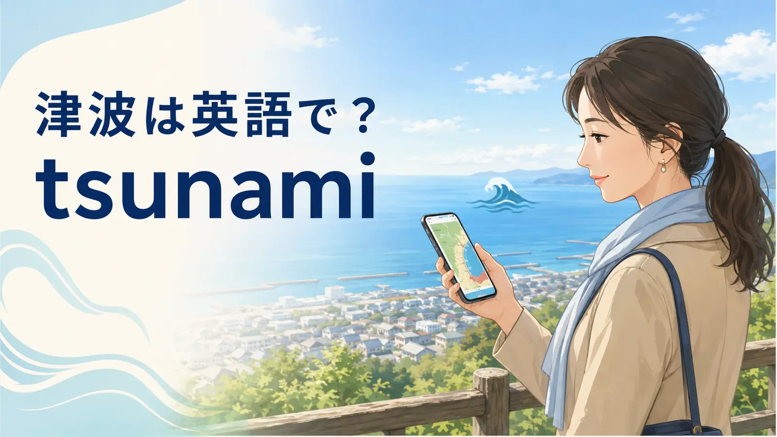 津波は英語で？tsunamiの発音・津波警報・高台へ避難する表現