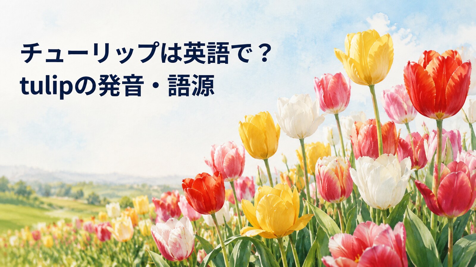 チューリップは英語で？tulipの発音・語源、Tulipaとの違いと使える例文