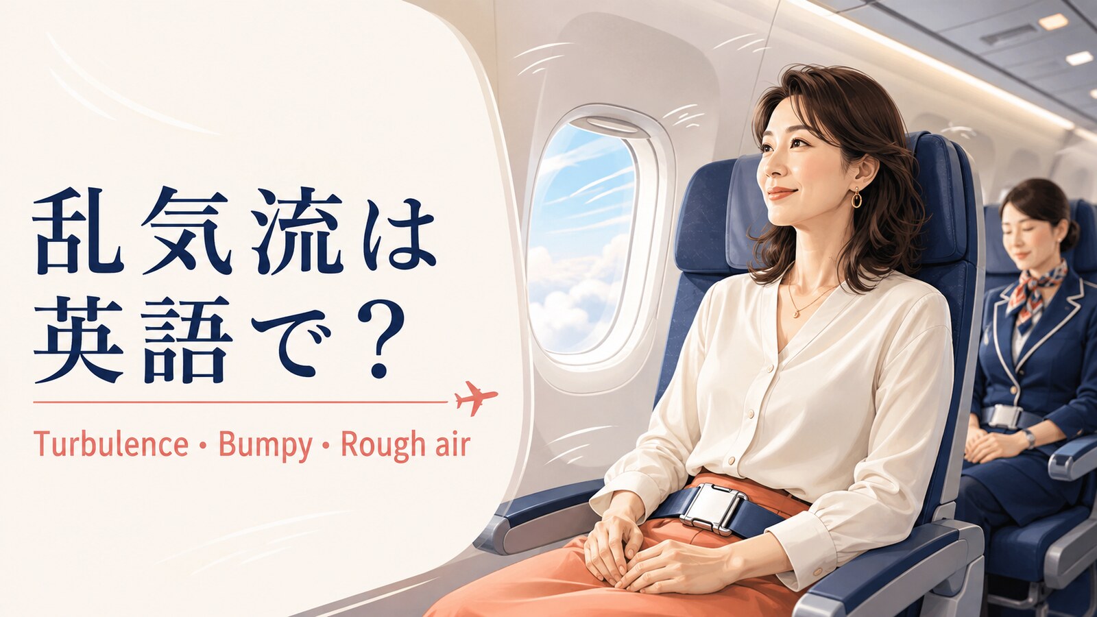 乱気流は英語で Turbulence Bumpy Rough air