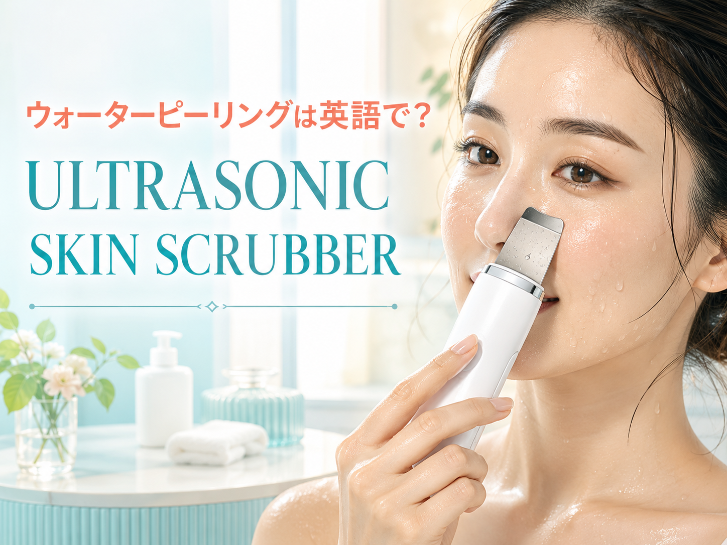ウォーターピーリングは英語で?ultrasonic skin scrubberの意味と使い方