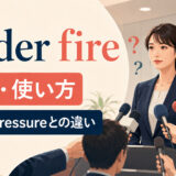 under fireの意味・使い方とunder pressureとの違い