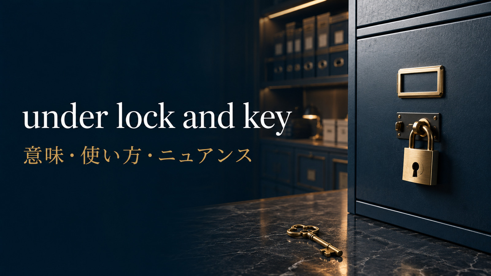 under lock and keyの意味は？「厳重に保管」の使い方とlocked awayとの違い