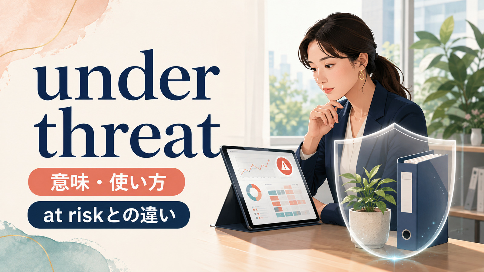under threatの意味は？from・ofの使い方とat risk・in dangerとの違い