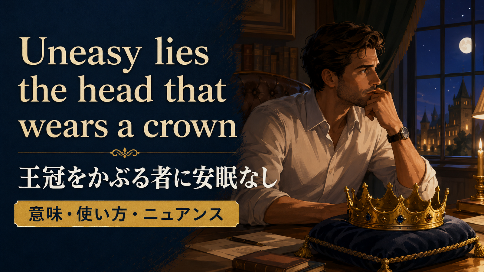 Uneasy lies the head that wears a crownの意味・使い方・ニュアンス