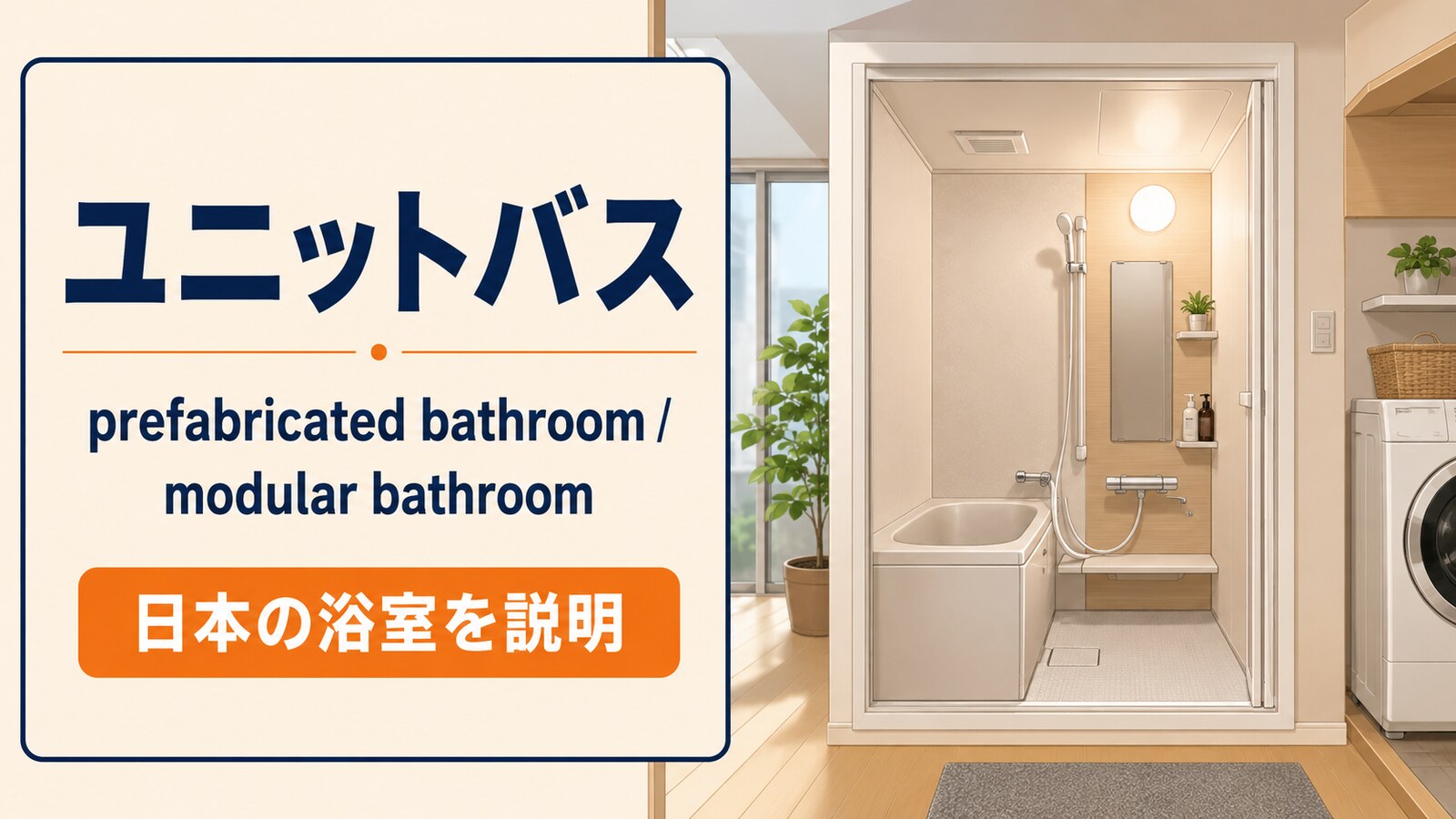 ユニットバスの自然な英語と使い分け