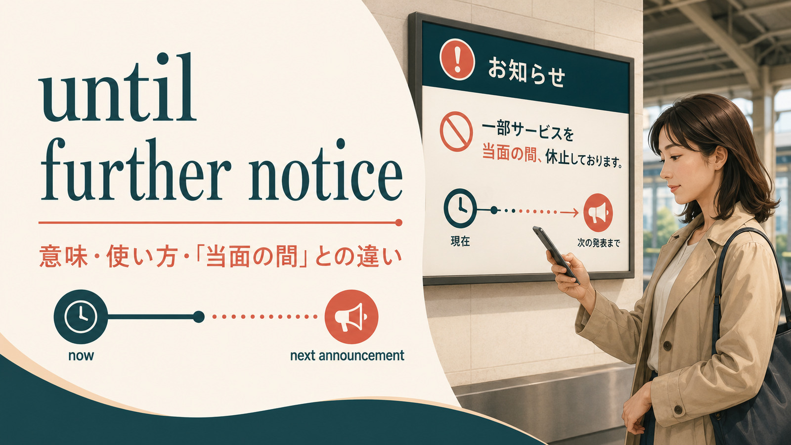until further noticeの意味は？「次の通知まで」の使い方と当面の間との違い