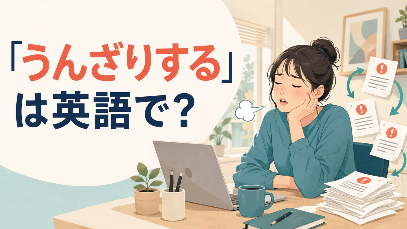 「うんざりする」は英語で？tired of・sick of・fed up withの違いと簡単な言い換え