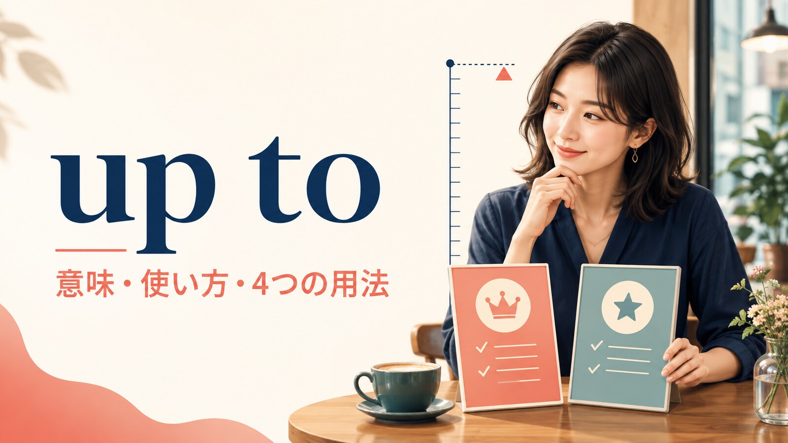 up toの意味・使い方・4つの用法