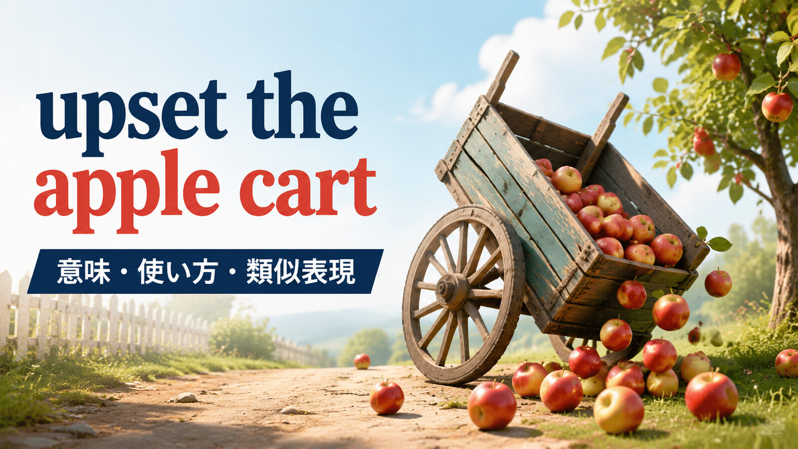 upset the apple cartの意味は？「計画を乱す」の使い方と例文