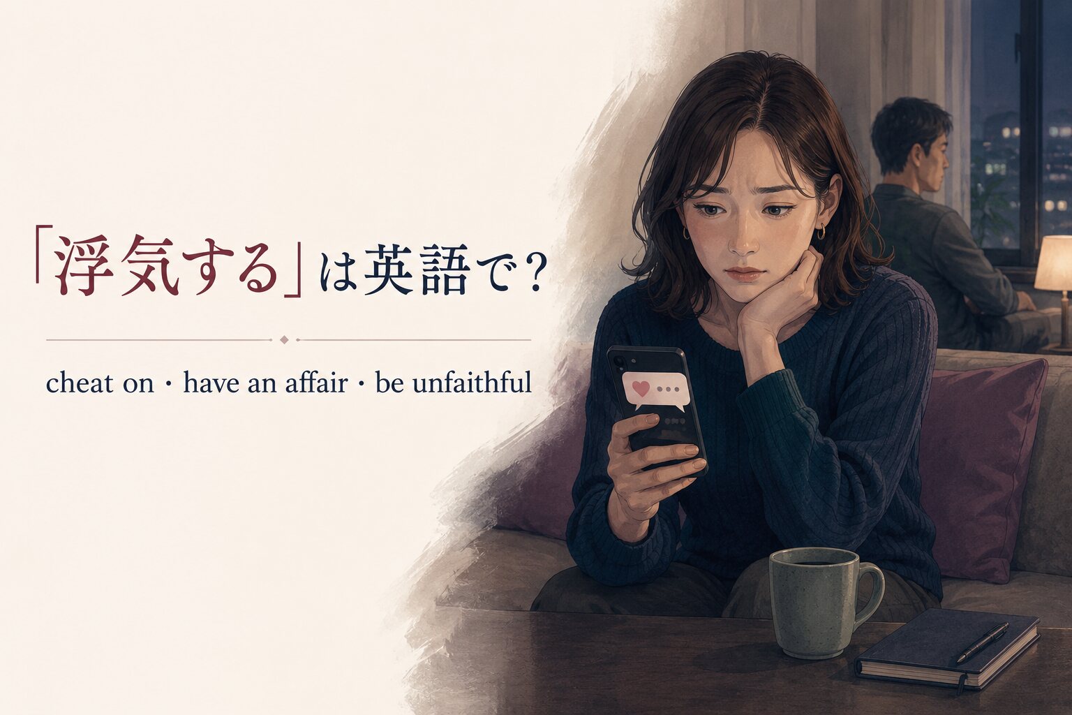 「浮気する」は英語で？cheat on・have an affair・be unfaithfulの違い