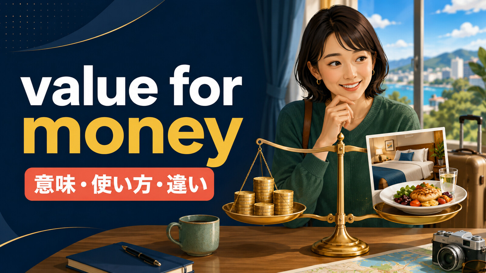 value for moneyの意味・使い方と似た表現との違いを解説するアイキャッチ画像