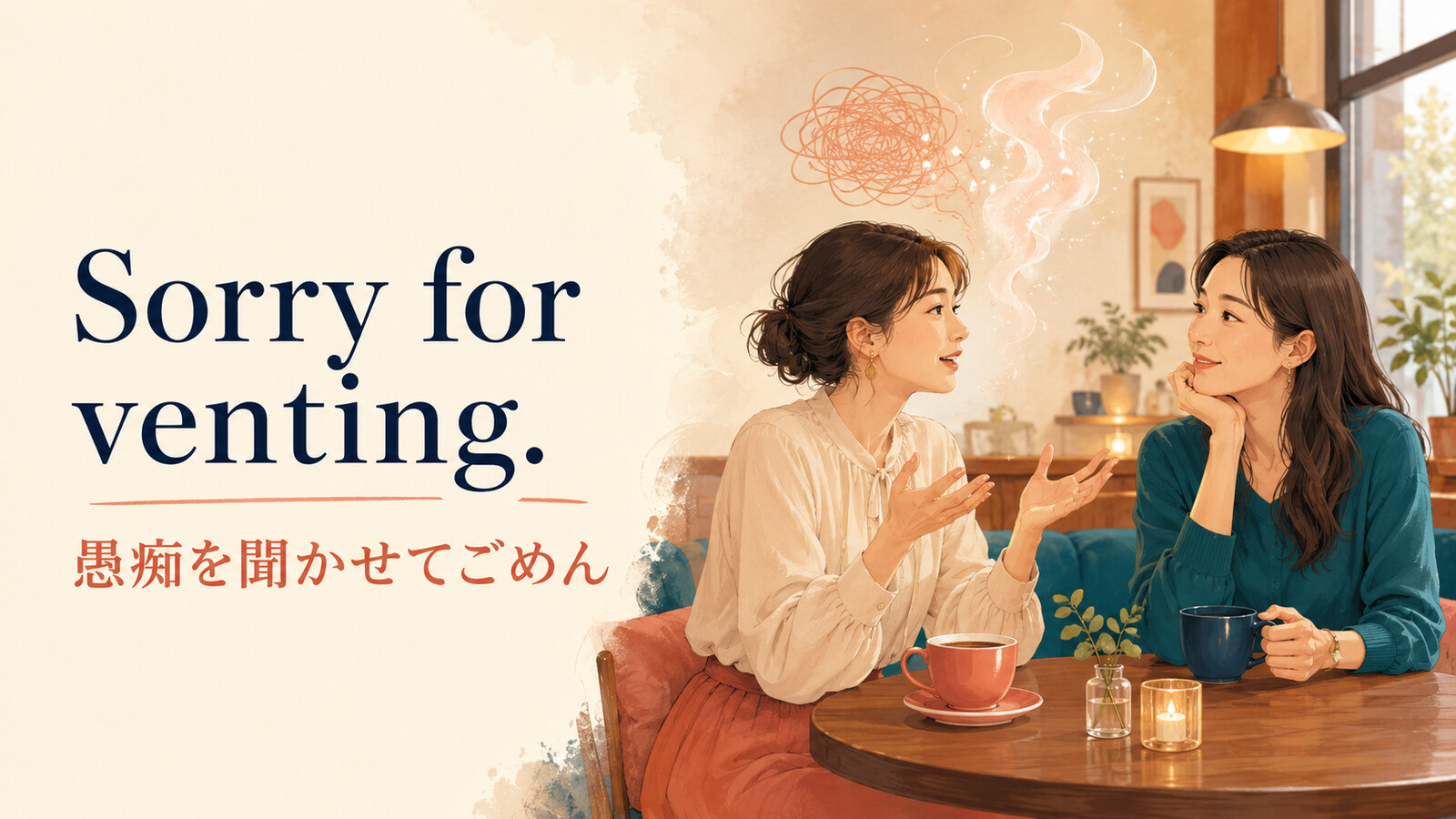 ventingの意味は？Sorry for venting.「愚痴を聞かせてごめん」の使い方