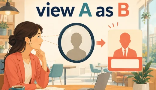 view A as Bの意味は？see・regard・considerとの違いと使い方