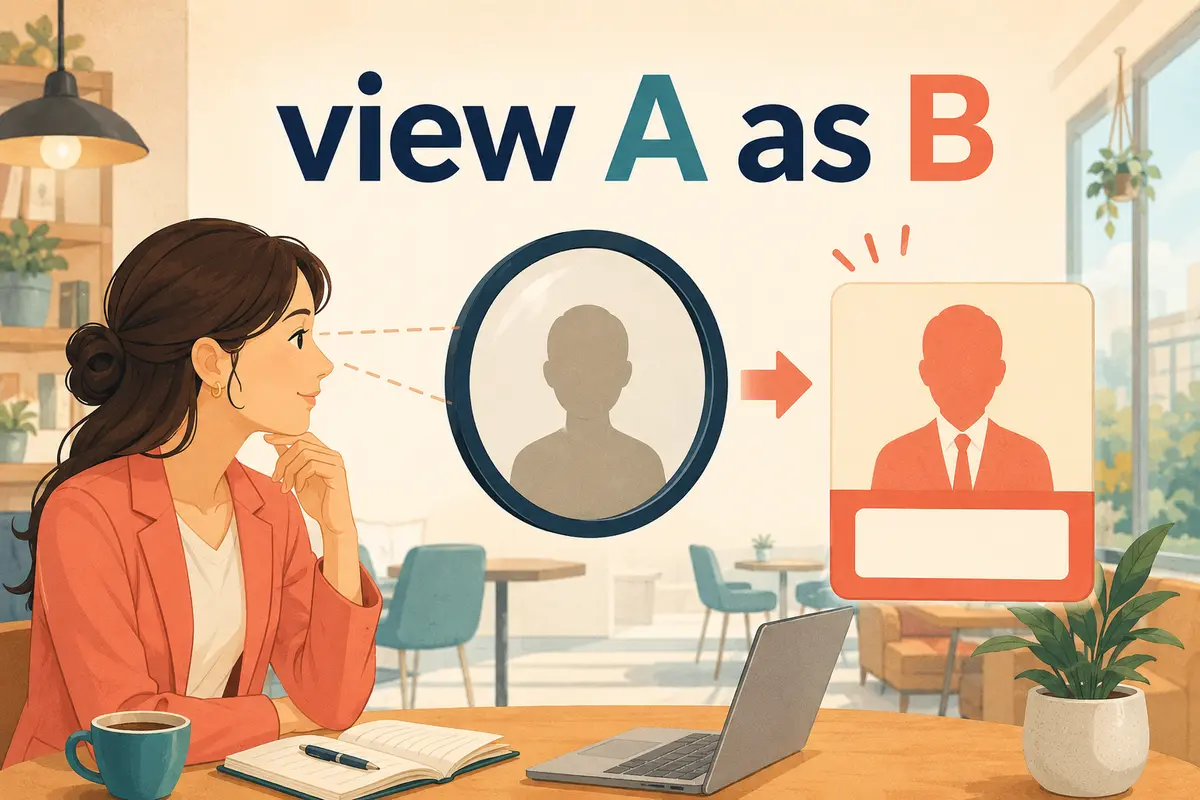 view A as Bの意味は？see・regard・considerとの違いと使い方