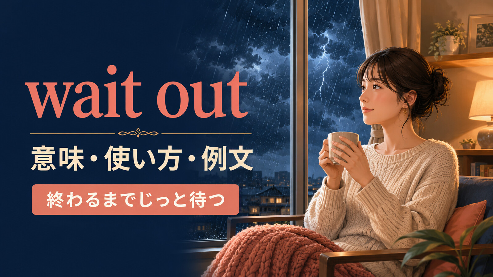 wait outの意味は？「終わるまで待つ・やり過ごす」の使い方とwait it outの語順