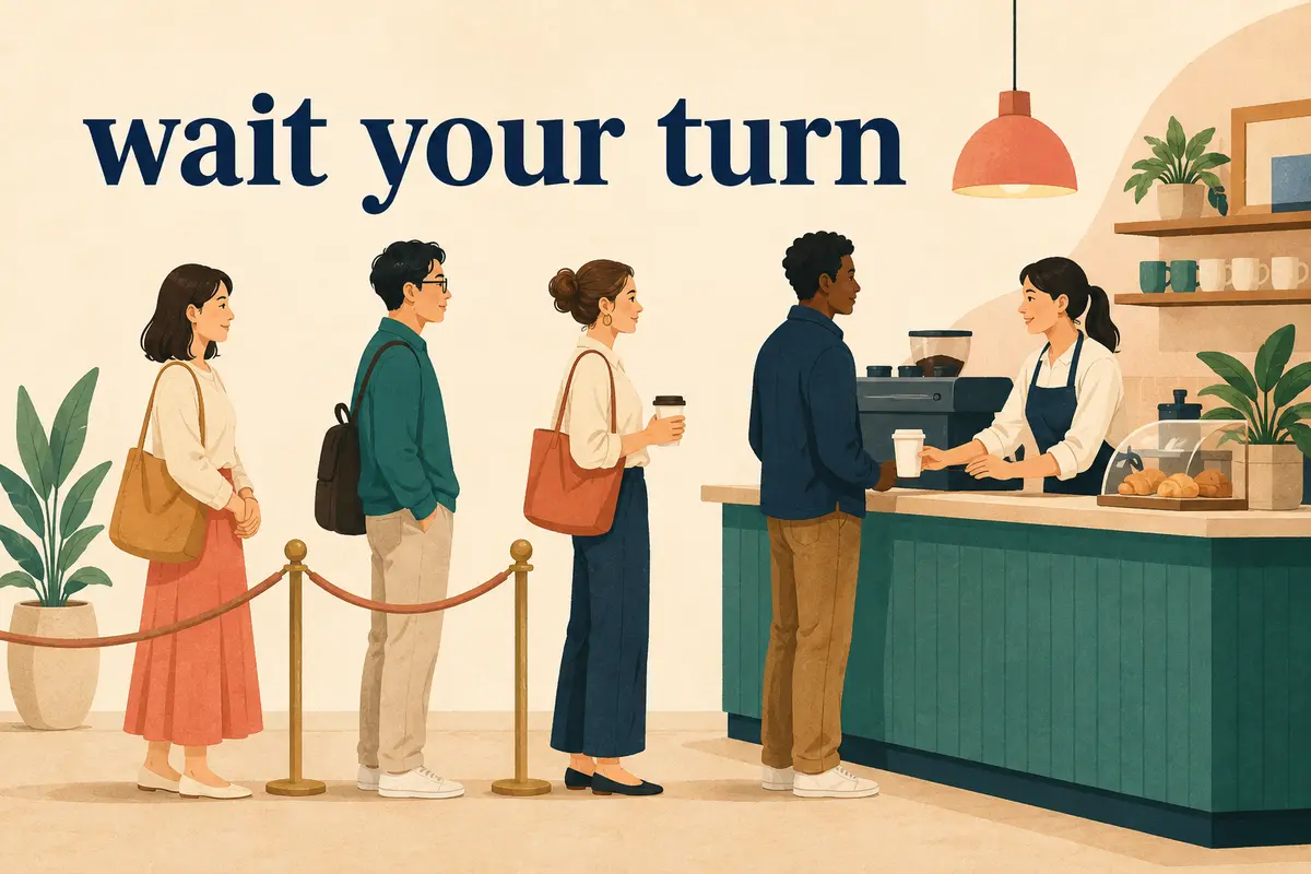 wait one’s turnの意味は？Wait your turn.の使い方とtake turnsとの違い