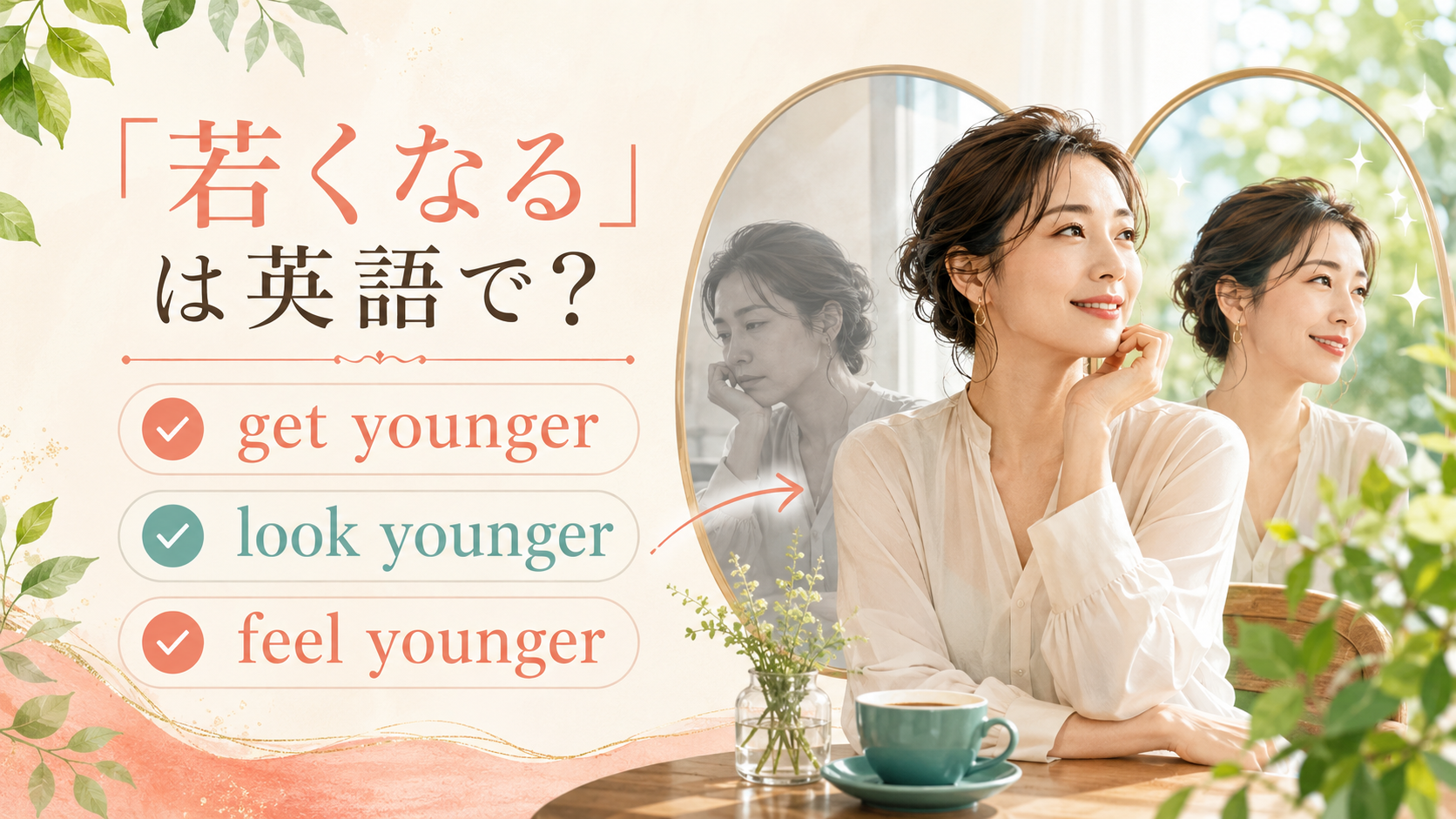 「若くなる」の英語表現 get younger・look younger・feel younger