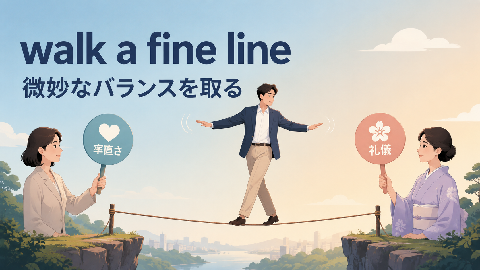 walk a fine lineの意味と使い方