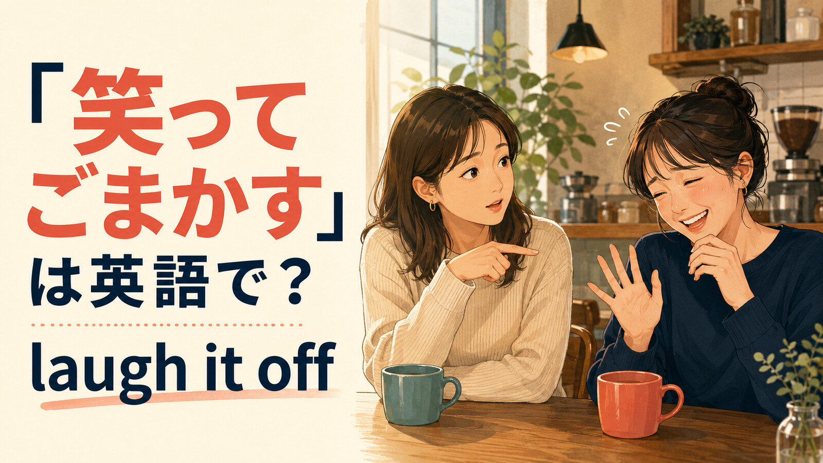 「笑ってごまかす」は英語で？laugh it offの使い方