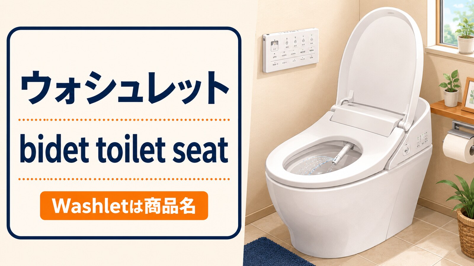 ウォシュレットの自然な英語と使い分け