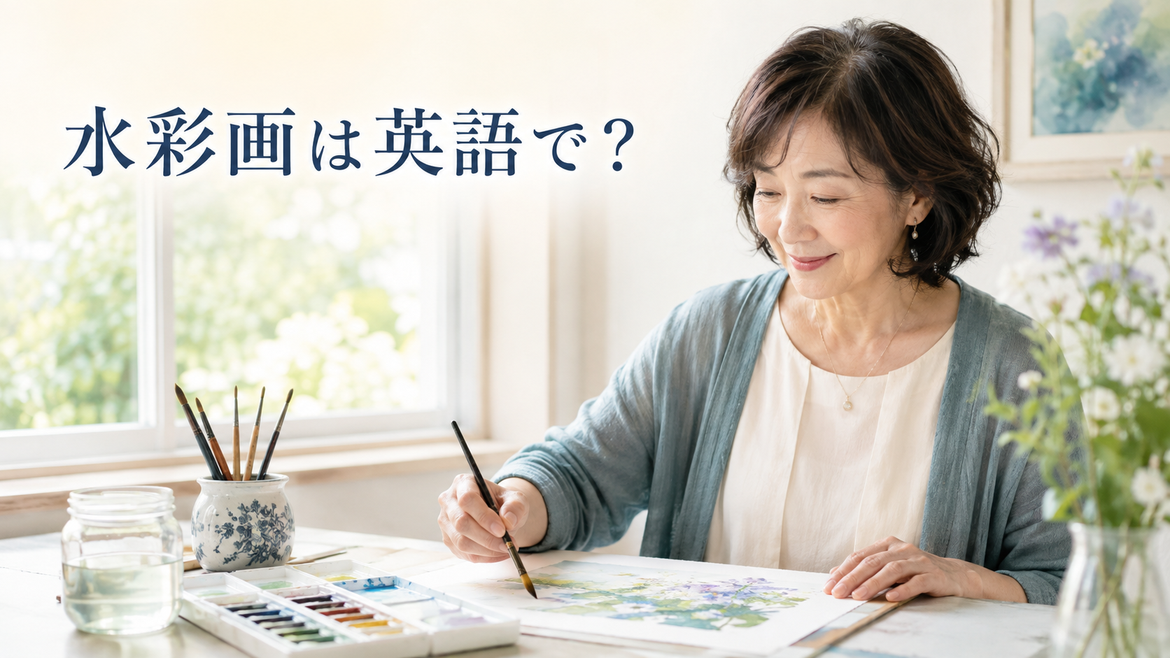 水彩画は英語で？watercolor・watercolor painting・paint・drawの違い