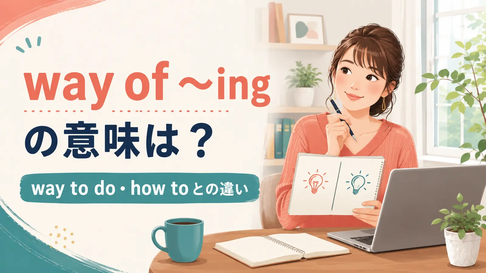 way of ～ingの意味は？way to do・how toとの違いと使い方