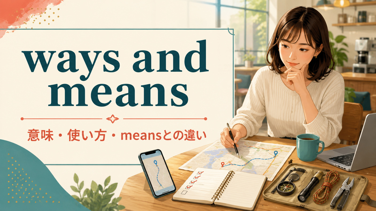 ways and meansの意味は？使い方・例文とmeans／by all meansとの違い