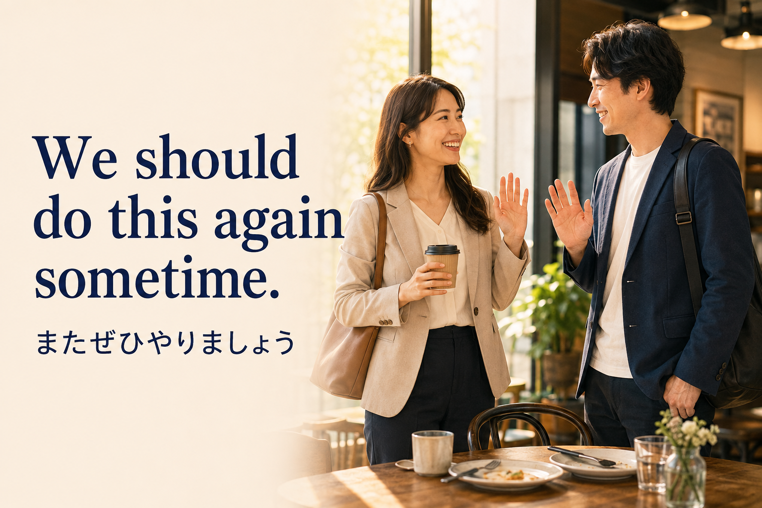 We should do this again sometime.(またぜひやりましょう)の意味と使い方