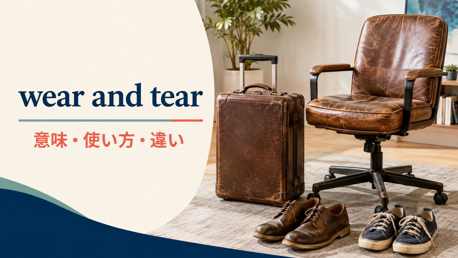 wear and tearの意味は？「通常損耗・自然な傷み」の使い方とdamageとの違い