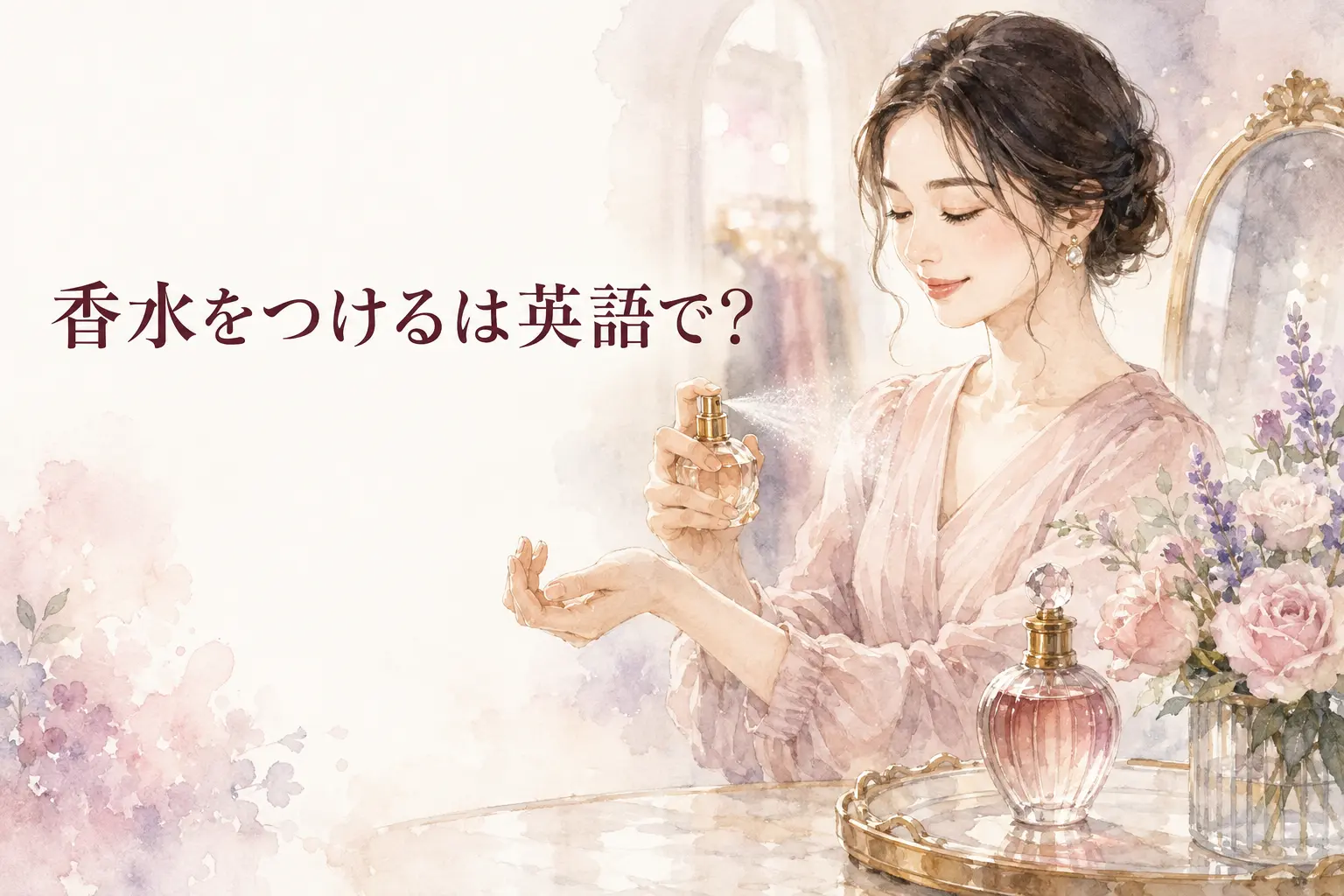 香水をつけるは英語で？wear・put on・spray・dabの違い